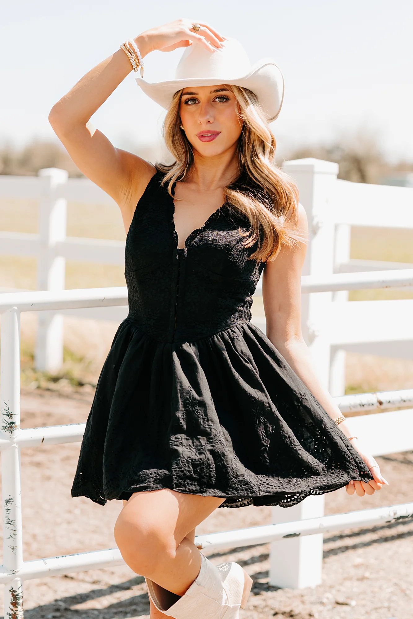Scene Stealer Sleeveless Lace Mini Dress (Black) - Image 7